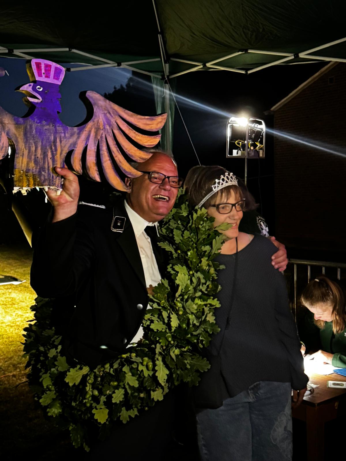 Schützenkönig Manfred mit seiner Frau Claudia